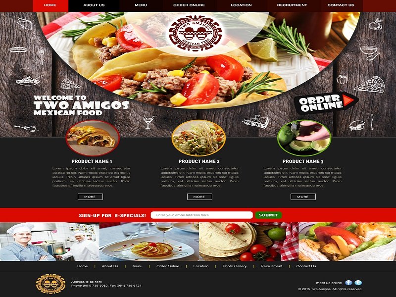 restaurant resposive website-design in Bangladesh